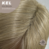 JBEXTENSION 22 Inches Mix Blonde Pre-Cut Snowflake Lace Frontlace Glueless Wig KEL MIX BLONDE【PERMATEASE】【BENDY EAR TABS】- M/L