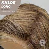 JBEXTENSION 18 Inches Hazelnut Blonde Highlight Pre-Cut Snowflake Lace Frontlace Glueless Wig KHLOE LONG HAZELNUT【PERMATEASE】【BENDY EAR TABS】