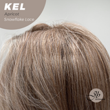 JBEXTENSION 22 Inches Apricot Pre-Cut Snowflake Lace Frontlace Glueless Wig KEL APRICOT【PERMATEASE】【BENDY EAR TABS】- M/L
