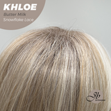 JBEXTENSION 12 Inches Bob Cut Butter Milk Pre-Cut Snowflake Lace Frontlace Glueless Wig KHLOE BUTTER MILK【PERMATEASE】【BENDY EAR TABS】- M/L