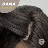 JBEXTENSION GENERATION FIVE 28 Inches Long Tea Black Darkest Brown Straight Wig With Bangs DANA G5
