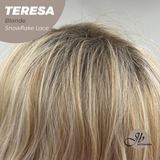 JBEXTENSION 18 Inches Mix Blonde Pre-Cut Snowflake Lace Frontlace Glueless Wig TERESA BLONDE【PERMATEASE】【BENDY EAR TABS】
