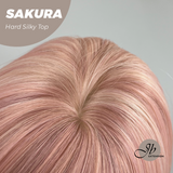 JBEXTENSION 16 Inches Scalpiana Pink Wolf Cut 3.5X4 Hard Silky Top Natural Scalp Effect Wig With Bangs SAKURA