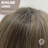 JBEXTENSION 18 Inches Milan Blonde Pre-Cut Snowflake Lace Frontlace Glueless Wig KHLOE LONG MILAN BLONDE【PERMATEASE】【BENDY EAR TABS】- M/L