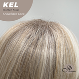 JBEXTENSION 22 Inches Butter Milk Pre-Cut Snowflake Lace Frontlace Glueless Wig KEL BUTTER MILK【PERMATEASE】【BENDY EAR TABS】