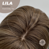 HOT OF SEASON -20 Inches Scalpiana Hazelnut Wolf Cut 3.5X4 Hard Silky Top Natural Scalp Effect Wig With Bangs LILA HAZELNUT