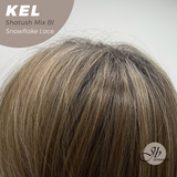 JBEXTENSION 22 Inches Shatush Mix Blonde Pre-Cut Snowflake Lace Frontlace Glueless Wig KEL SHATUSH MIX BLONDE【PERMATEASE】【BENDY EAR TABS】