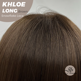 JBEXTENSION 18 Inches Brown Pre-Cut Snowflake Lace Frontlace Glueless Wig KHLOE LONG BROWN【PERMATEASE】【BENDY EAR TABS】