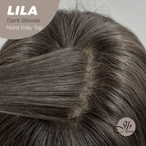JBEXTENSION 20 Inches Scalpiana Blonde Wolf Cut 3.5X4 Hard Silky Top Natural Scalp Effect Wig With Bangs LILA DARK BLONDE