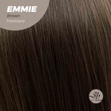 Nichole's Selection - 26 Inches Curly Women Cold Brown Wig Pre-Cut Frontlace Glueless Wig EMMIE BROWN