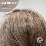 JBEXTENSION 20 Inches Apricot Pre-Cut Snowflake Lace Frontlace Glueless Wig KACEY S APRICOT【PERMATEASE】【BENDY EAR TABS】
