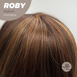 JBEXTENSION 22 Inches Auburn with Highlight Women Pre-Cut Frontlace Glueless Wig ROBY AUBURN