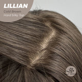 JBEXTENSION 26 Inches Scalpiana Cold Brown Curly 3.5X4 Hard Silky Top Natural Scalp Effect Wig LILLIAN COLD BROWN