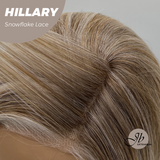 JBEXTENSION 16 Inches Blonde Straight Pre-Cut Side Part Snowflake Lace Frontlace Glueless Wig HILLARY SNOWFLAKE【BENDY EAR TABS】