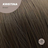 JBEXTENSION 25 Inches Brown Curly Wig With Full Bangs KRISTINA BROWN
