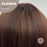 Nichole's Selection - 27 Inches Copper Curly Pre-Cut Frontlace Glueless Wig CLAUDIA COPPER