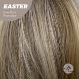 JBEXTENSION 25 Inches Mix Blonde Curly Free Part Pre-Cut Frontlace Glueless Wig EASTER