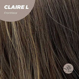 JBEXTENSION 26 Inches Body Wave Brown With Highlight Pre-Cut Frontlace Glueless Wig CLAIRE LACE L