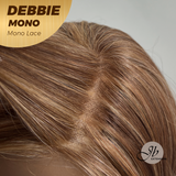 JBEXTENSION DEBBIE MONO Monofilament Handmade Wig 6X5 Full Monofilament Hand Tied Top Wig 15 Inches Copper Mono Lace Wig With Anti-slip Silicone Strips Glueless Wig DEBBIE MONO【BENDY EAR TABS】