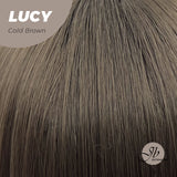 JBEXTENSION 24 Inches Cold Brown Wig With Bangs LUCY COLD BROWN