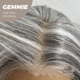 JBEXTENSION 20 Inches Grey Pre-Cut Free Part Frontlace Glueless Wig GEMMIE