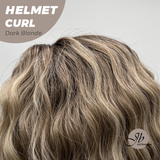 JBEXTENSION 15 Inches Short Curly Dark Blonde Hair Headband Wig HELMET CURL - DARK BLONDE