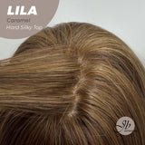 JBEXTENSION 20 Inches Scalpiana Brown with Highlight Wolf Cut 3.5X4 Hard Silky Top Natural Scalp Effect Wig With Bangs LILA CARAMEL