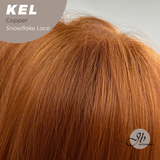 JBEXTENSION 22 Inches Copper Pre-Cut Snowflake Lace Frontlace Glueless Wig KEL COPPER【PERMATEASE】【BENDY EAR TABS】