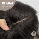 JBEXTENSION 26 Inches Scalpiana Tea Black Darkest Brown Wolf Cut 3.5X4 Hard Silky Top Natural Scalp Effect Wig With Bangs ELAINE