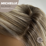 JBEXTENSION 10 Inches Bali Blonde Pre-Cut Side Part Snowflake Lace Frontlace Glueless Wig MICHELLE BALI BLONDE【BENDY EAR TABS】