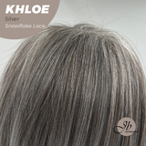 JBEXTENSION 12 Inches Bob Cut Silver Pre-Cut Snowflake Lace Frontlace Glueless Wig KHLOE SILVER【PERMATEASE】【BENDY EAR TABS】- M/L