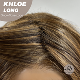 JBEXTENSION 18 Inches Caramel Pre-Cut Snowflake Lace Frontlace Glueless Wig KHLOE LONG【PERMATEASE】【BENDY EAR TABS】