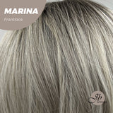 JBEXTENSION 20 Inches Silver Color Wave Pre-Cut Frontlace Glueless Wig MARINA