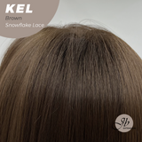 Nichole's Selection - 22 Inches Brown Pre-Cut Snowflake Lace Frontlace Glueless Wig KEL BROWN【PERMATEASE】【BENDY EAR TABS】