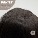JBEXTENSION 24 Inches Natural Black Wave Pre-Cut Snowflake Lace Frontlace Glueless Wig DENISE NATURAL BLACK【PERMATEASE】【BENDY EAR TABS】