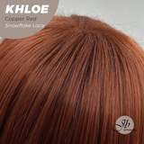 JBEXTENSION 12 Inches Bob Cut Copper Red Pre-Cut Snowflake Lace Frontlace Glueless Wig KHLOE COPPER RED【PERMATEASE】【BENDY EAR TABS】