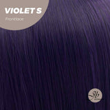 JBEXTENSION 26 Inches Dark Purple Color Long Curly Frontlace Glueless Wig VIOLET S