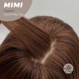 JBEXTENSION 16 Inches Scalpiana 3.5X4 Hard Silky Top Natural Scalp Effect Copper Body Wave Wig With Bangs Wig MIMI SILK TOP COPPER