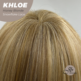 JBEXTENSION 12 Inches Bob Cut Honey Blonde Pre-Cut Snowflake Lace Frontlace Glueless Wig KHLOE HONEY BLONDE【PERMATEASE】【BENDY EAR TABS】