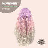 JBextension GLOW IN THE DARK 26 Inches Body Wave Rainbow Color Frontlace Wig WHISPER