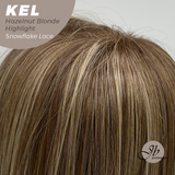 JBEXTENSION 22 Inches Hazelnut Blonde Highlight Pre-Cut Snowflake Lace Frontlace Glueless Wig KEL HAZELNUT【PERMATEASE】【BENDY EAR TABS】