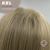 JBEXTENSION 22 Inches Mix Blonde Pre-Cut Snowflake Lace Frontlace Glueless Wig KEL MIX BLONDE【PERMATEASE】【BENDY EAR TABS】- M/L