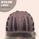 JBEXTENSION 18 Inches Milan Blonde Pre-Cut Snowflake Lace Frontlace Glueless Wig KHLOE LONG MILAN BLONDE【PERMATEASE】【BENDY EAR TABS】- M/L