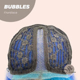 JBEXTENSION 24 Inches Mix Blue Body Wave Pre-Cut Frontlace Glueless Wig BUBBLES
