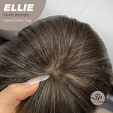 JBEXTENSION 26 Inches Scalpiana Dark Blonde Wolf Cut 3.5X4 Hard Silky Top Natural Scalp Effect Wig With Bangs ELLIE DARK BLONDE Silk Top