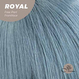 Get this look with our ROYAL- 30 Inches Haze Blue Straight Lace Front Wig.Pre Plucked 6*14 HD Transparent Lace Frontal Wig