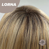 JBEXTENSION 18 Inches Blonde Curly Women Fashion Full Machine Wig With Bangs LORNA【PLUS PERMATEASE】【BENDY EAR TABS】