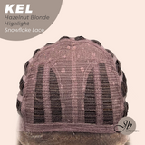 Get this Influencer Look with Hazelnut Blonde Highlight Pre-Cut Snowflake Lace Wig KEL HAZELNUT