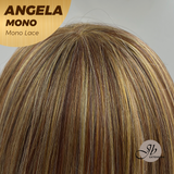 HOT OF SEASON -JBEXTENSION ANGELA MONO Monofilament Handmade Wig 6X5 Full Monofilament Hand Tied Top Wig 16 Inches Crème Caramel Mono Lace Wig With Anti-slip Silicone Strips Glueless Wig ANGELA MONO【BENDY EAR TABS】