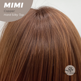 JBEXTENSION 16 Inches Scalpiana 3.5X4 Hard Silky Top Natural Scalp Effect Copper Body Wave Wig With Bangs Wig MIMI SILK TOP COPPER